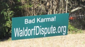 Waldorf Dispute Signs